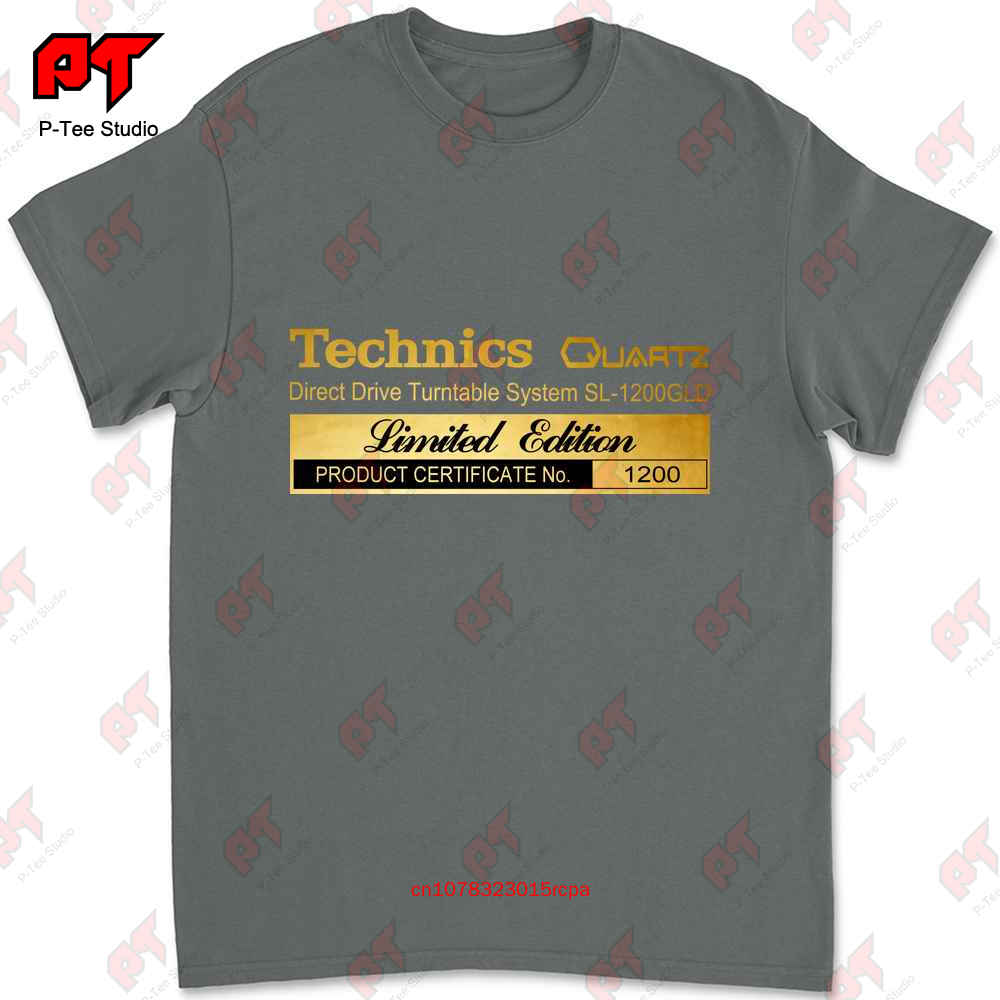 Technics Sl 1200 Gld Limited Edition Gold T Shirt Rare Turntable Dj KBM3