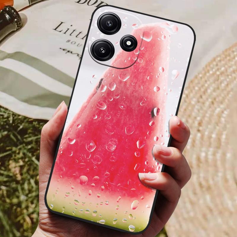 Pre puzdro Xiaomi Poco M6 Pro Silikónový zadný kryt Puzdro na telefón pre Poco M6 Pro 5G Puzdrá PocoM6 Pro 2023 Plne čierny nárazník coque