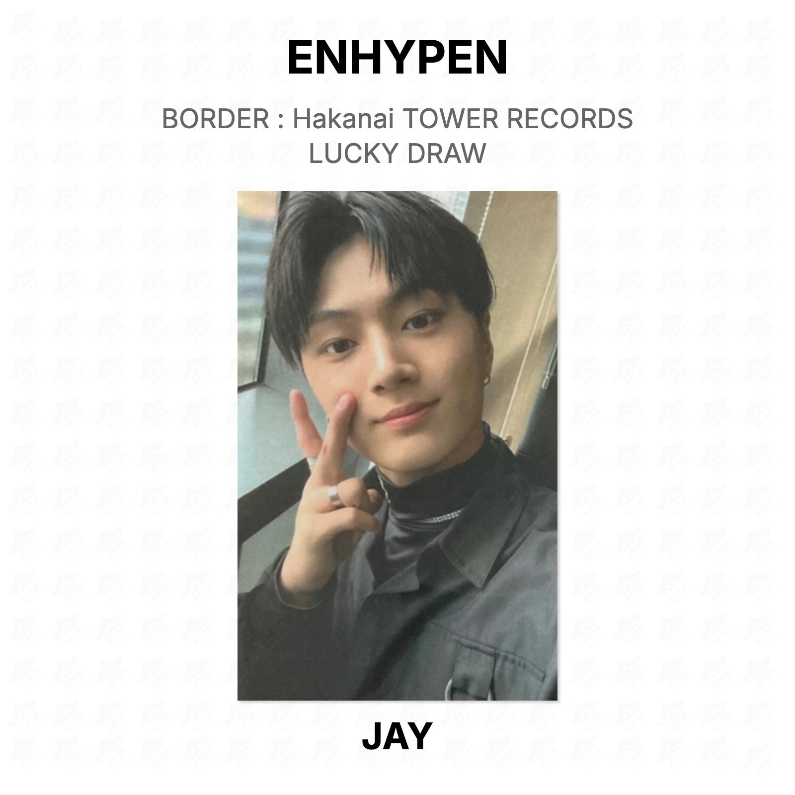 ENHYPEN BORDER : Hakanai TOWER RECORDS LUCKY DRAW Official Photocard JAY