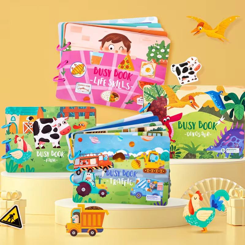 Montessori Toddler Busy Book Learning Activity Quiet Book for Early Education 2-4 Years