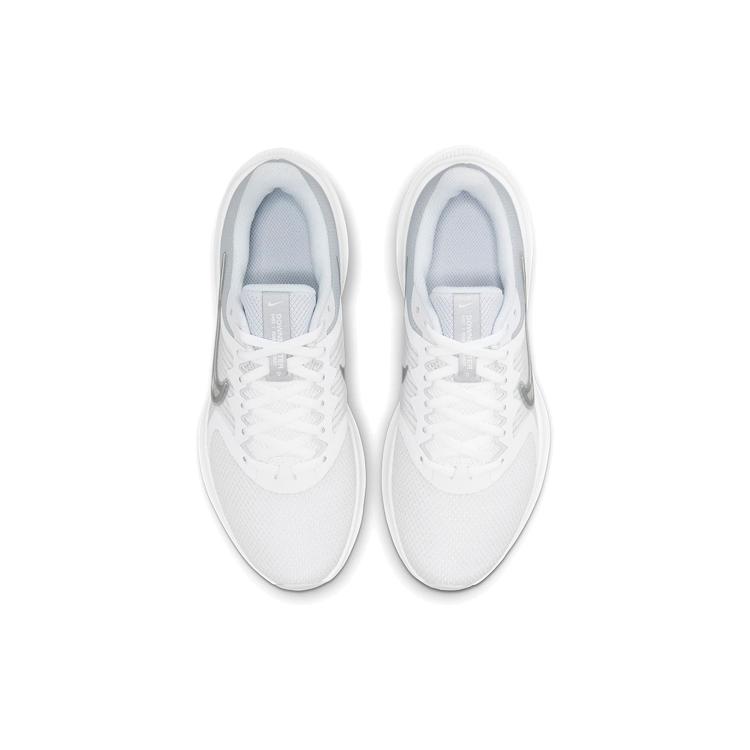 Nike Downshifter 11 Weiß Metallic Silber Damen CW3413-100