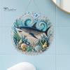 Beach Style Home Decor Coastal Faux Pearl Painting Kit, Ocean Theme Art DIY Sparkling Gemstone Crafting Sea Animal Ornament Craft Kit for Adults