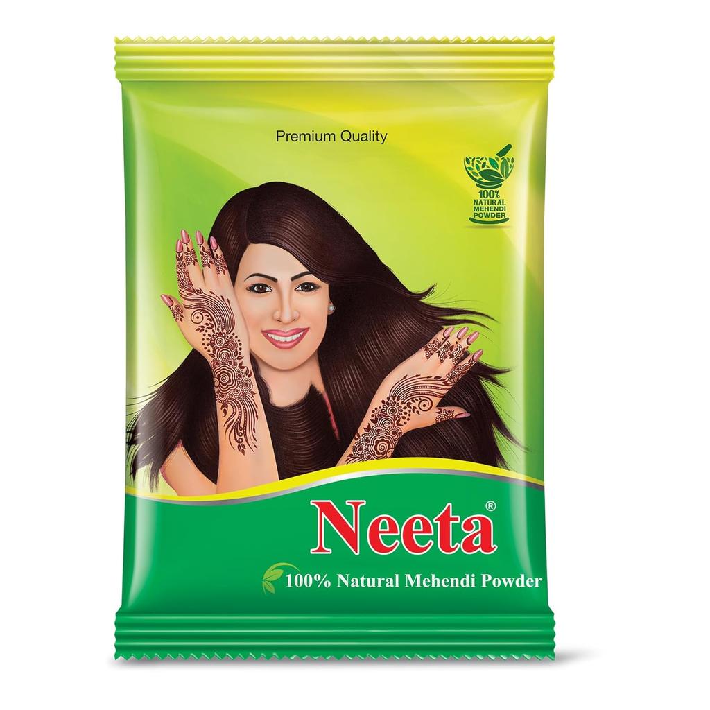 Neeta 100% Pure Henna Powder 500g Pack of 1 Natural Hair Color Conditioner for Men & Women
