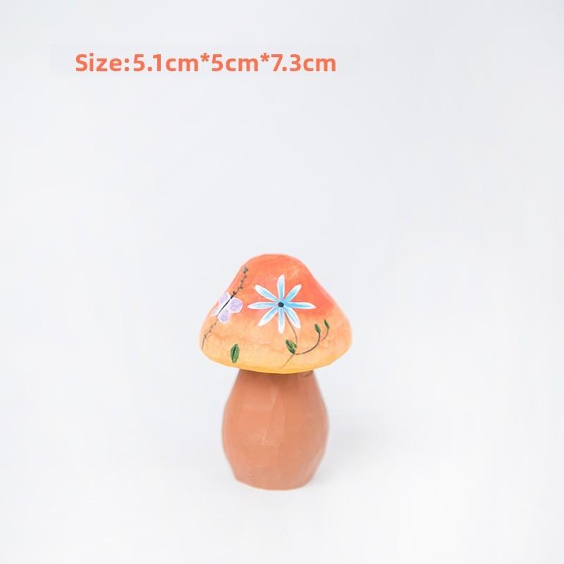 Wooden Mushroom Sculpture Handmade Housewarming Gift Kitchen Tabletop Ornament