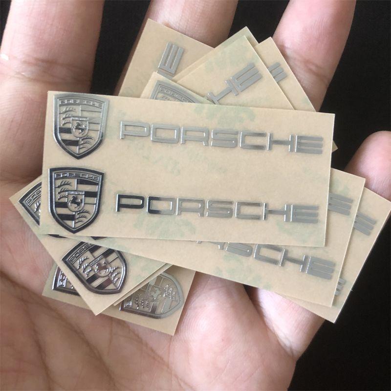 Car Metal Creative Stickers Waterproof Dirt-proof Stickers Accessories For Porsche 911 718 Taycan Panamera Cayenne Macan Cayman