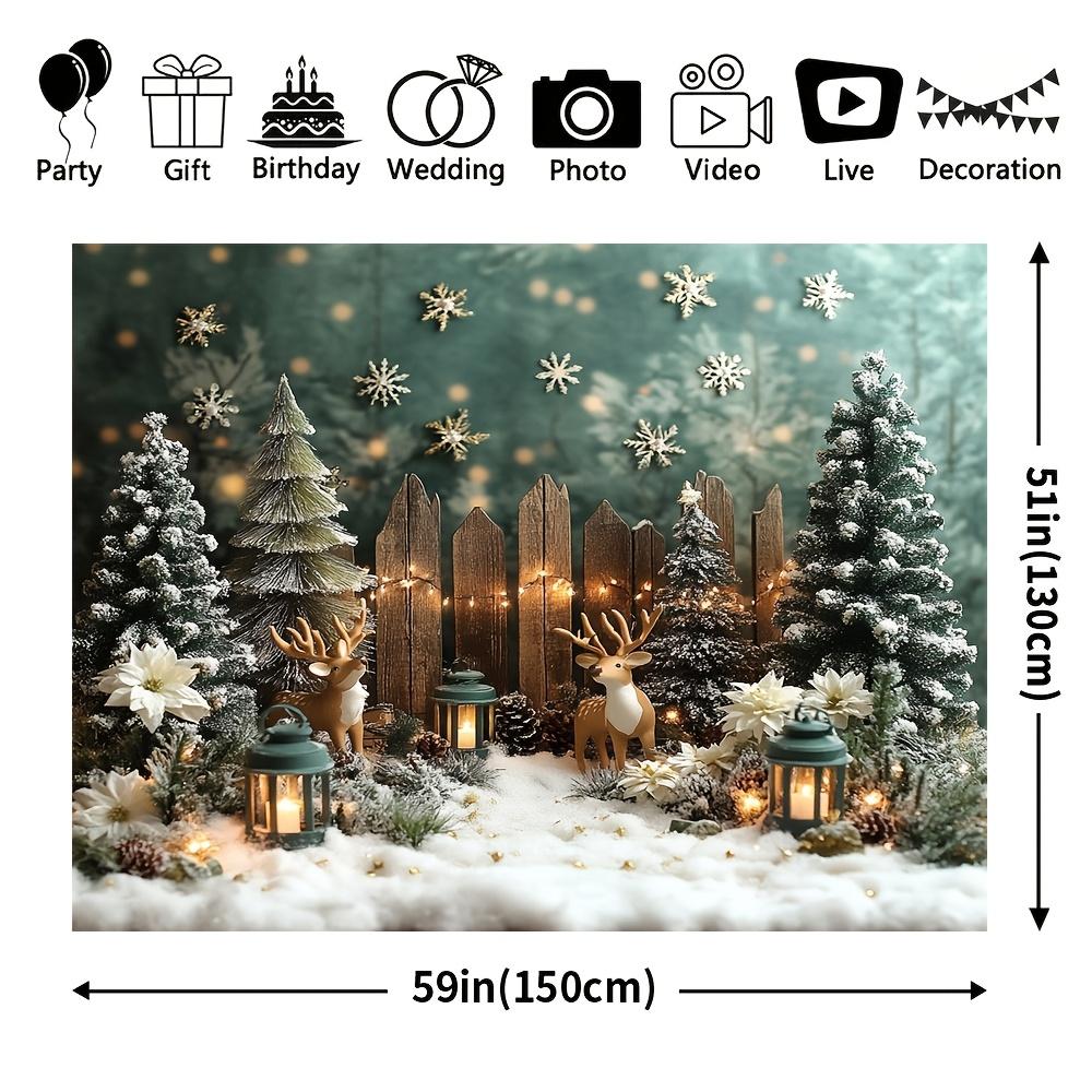 Vánoční večírek Zasněžená zimní lesní dekorace Pozadí Zimní pozadí Dekorace pro fotoateliér Fotokoutek Vánoční večírek