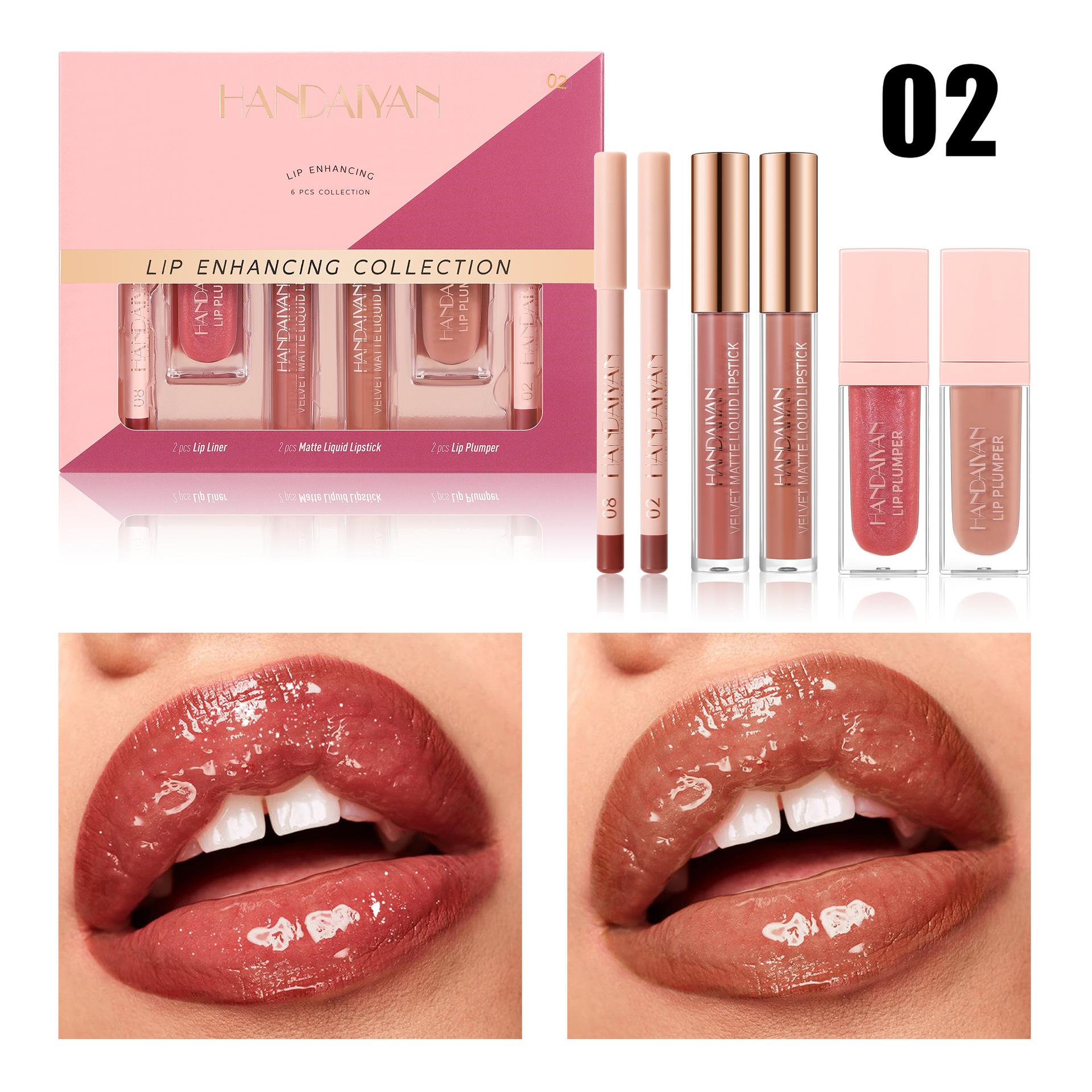 

Lip Liner, Matte Lipstick and Nourishing Lip Oil Set for Stunning Versatile Effects, Ideal for Lip Makeup Lovers, Everyday and Special Occasions B