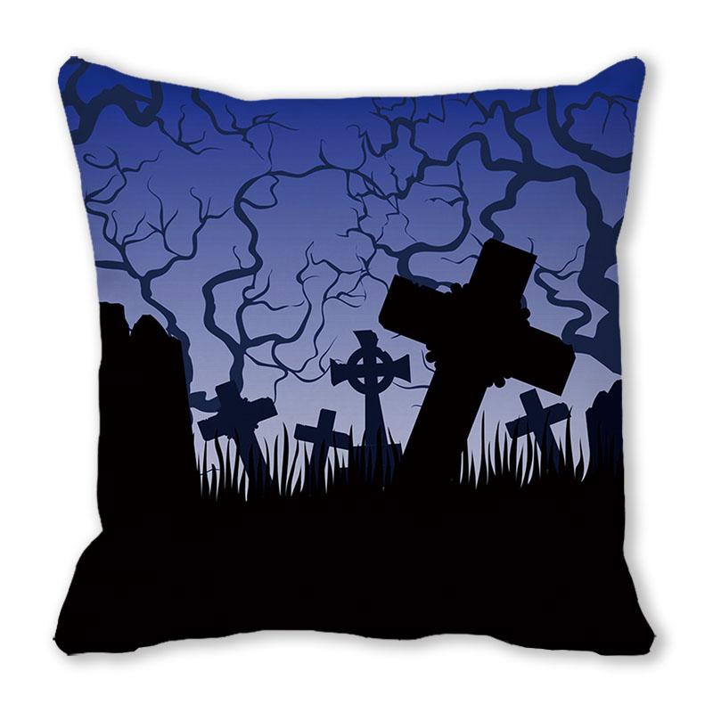 Home Decor Happy Halloween Pillowcase Pumpkin Devil Decor Pillowcase Halloween Print Pillowcase 45x45cm funda de almohada