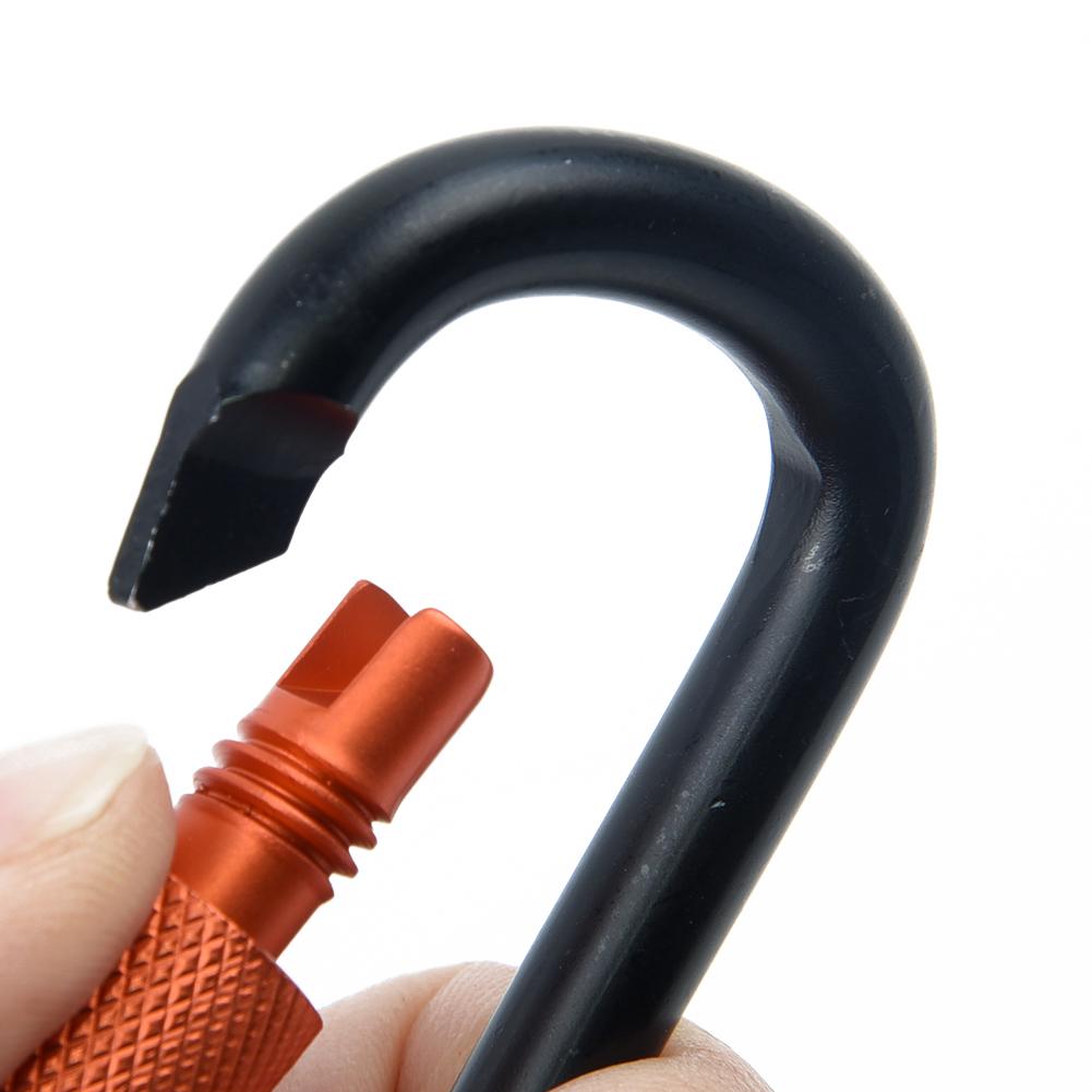 Satın alın 5X Carabiner DRing for Climbing Locking Screwgate Key Chain