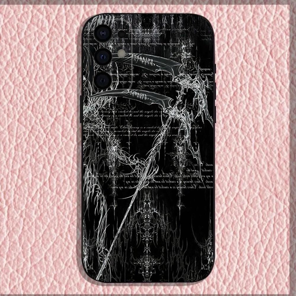 Gothic Cyber Sigil Phone Case For Samsung S25,S24,S21,S22,S23,S30,Ultra,S20,Plus,Fe,Lite,Note,10,9,5G Black Cover