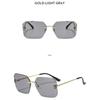 Women's Sunglasses, Men's and Women's Fashion Square Rimless Sunglasses, Large Frame Sunglasses