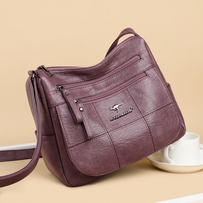 Women's Bag New Large-capacity Messenger Bag Solid Color Simple Fashion Shoulder Bag Casual Flow Lightweight Mother Bag