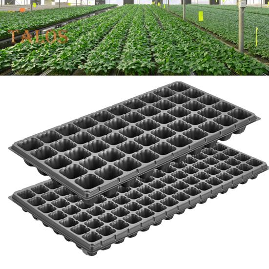 10 Pcs Nursery Pot Tray for Seedlings Thickened Seeds Starter Germination Shuttle Carrying Tray Round Nursery Planter Tray with Drainage Holes for