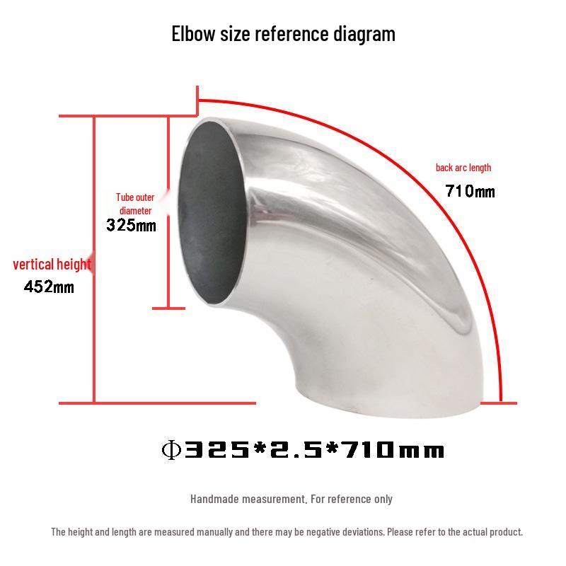 304 Stainless Steel 90° Elbow for Exhaust and Handrail Systems
