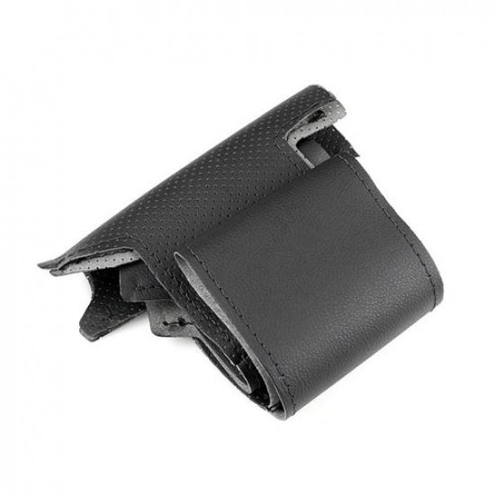 All Black Sewing Steering Wheel Leather Cover For BMW X3 F25 2011 2012 2013-2016