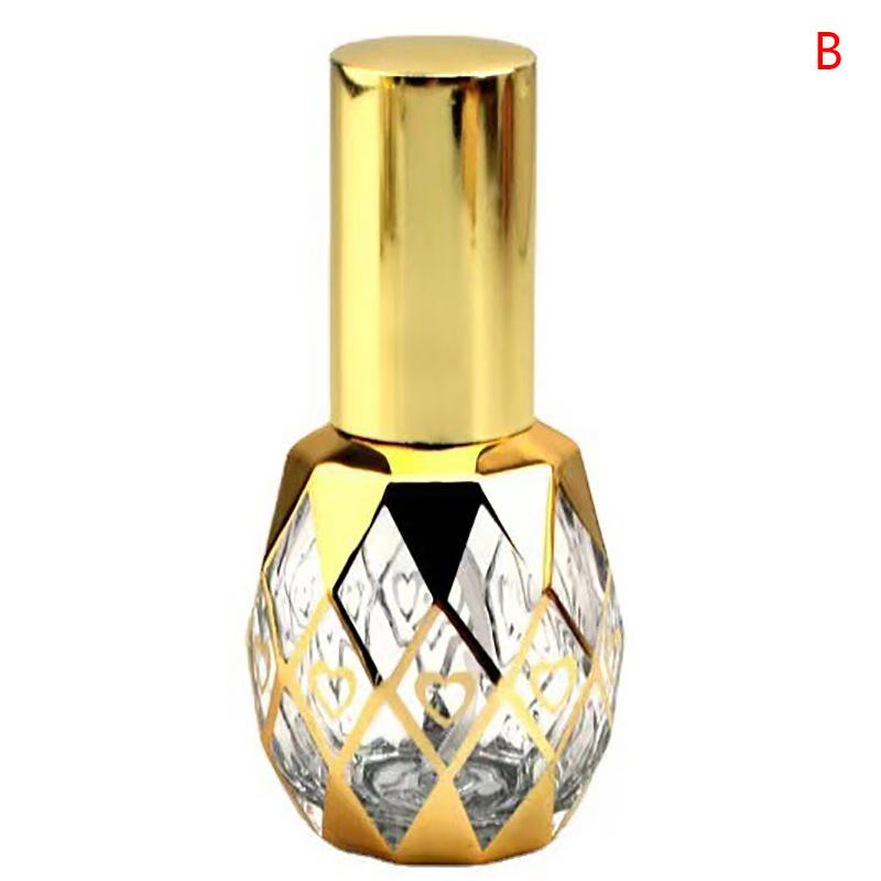 Perfume Bottling Gold Glass Mini Transparent Empty Sample Vial Essential Oil Bottles Refillable Bottles Dropper Bottles Perfume