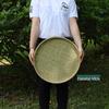 Bamboo Woven Drying Basket Farmhouse Green Round Sieve Tray