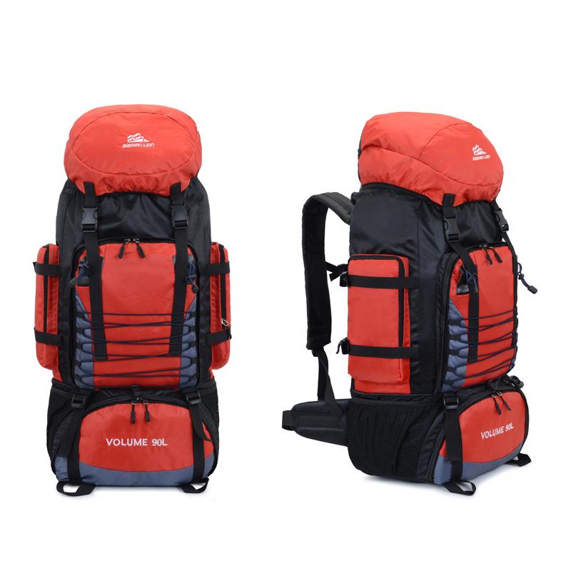 90L 80L Reisetasche Camping Rucksack Wandern Armee Klettern Taschen Bergsteigen Große Kapazität Sport Tasche Outdoor Militär XA857WA