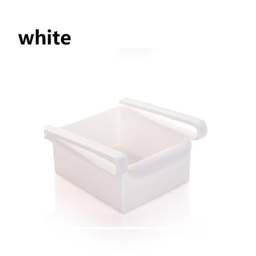 2Pcs Durable ABS Storage Rack Sliding Kitchen Refrigerator Fridge Shelf Holder Storage Box Home Supplies