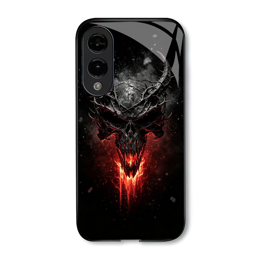 Skulls from Hell Demon phone case s26 ultra case quad lock glass for Samsung Galaxy S26 S25 S24 S23 S22 FE,Ultra,Plus