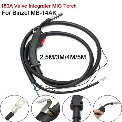 MIG Welding Machine Semiautomatic F180 180A FLUX 14AK Airless Welding Torch Gun Assembly 2 Meters for Mig Mag Welding Equipment