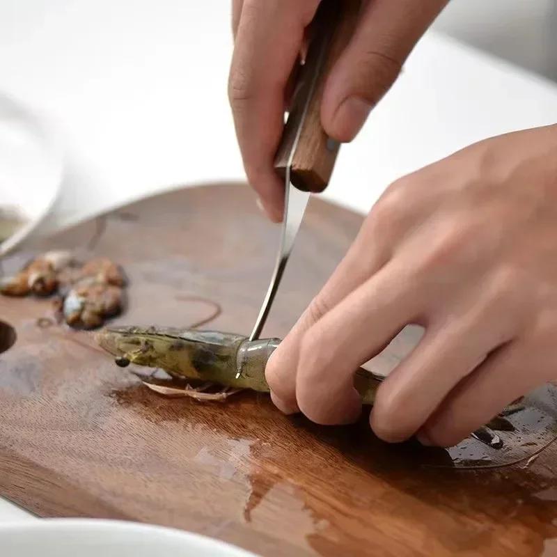 Nerezový otvírák na krevety Kuchyňský nástroj pro praktičtější čištění Elektrický odžilkovač pro restaurace Škrabka na mořské plody Otvírák na krevety