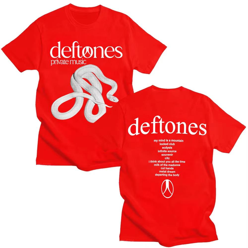 

2025 Rock Band Deftones Private Music Album Snake T-shirts Harajuku Gothic Vintage T Shirt Men Women Cotton Loose Street Tshirts 4XL