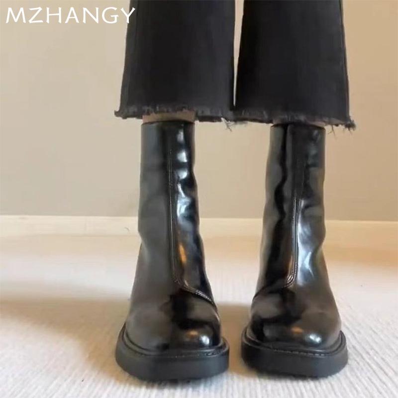 High Heels Women Ankle Boots Chunky Shoes Women Winter New Fashion Walking Shoes 2024 Trend Dress Shoes Pumps Mujer Snow Botas