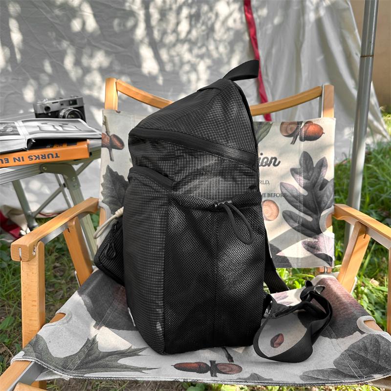 Outdoor Lightweight Travel Bag Unisex Sports Cycling Bag Solid Color Water-Repellent Backpack with Coin Purse