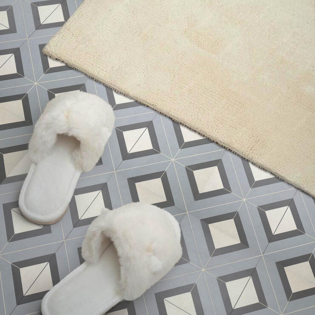 Set of Self-Adhesive PVC Tiles Geometric In Pastel Colors 20x20x20 Cm