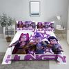 ZOEY D-Demon Hunters K-pop Bed Sheet Set 3D Printed Bed Flat Sheet With Pillowcase Bed Linen King Queen Size