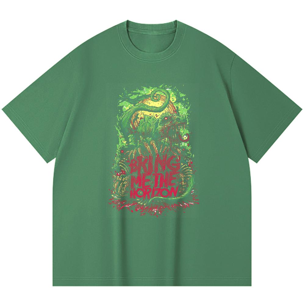 230 Gsm 100% Cotton Heavy Metal T-Shirt  Rock Band Popular Music Print Unisex Heavy Cotton T Shirt