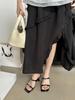 Slippers Summer French Style Niche Square Toe Open Toe Thin Heel Patent Leather Ankle Strap Rhinestone High Heel Women'Ssandalswomen'S