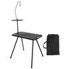 Outdoor Camping Foldable Table Detachable Legs Rectangular Desk Multipurpose with Storage Bag PP Desktop with Lantern Holder