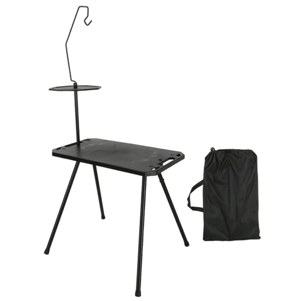 Outdoor Camping Foldable Table Detachable Legs Rectangular Desk Multipurpose with Storage Bag PP Desktop with Lantern Holder