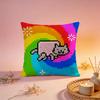 Hot Nnyan Catful Cushion Cover Comfortable Durable Pillow Cover MultiScene for Home Office Car Sofa