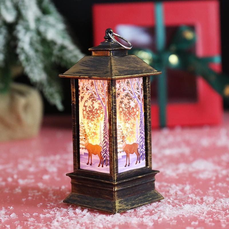 Christmas Wind Lanterns Candlestick Lights Night Lights Old Man Snowman DecorationsNight Lights Table Ornaments