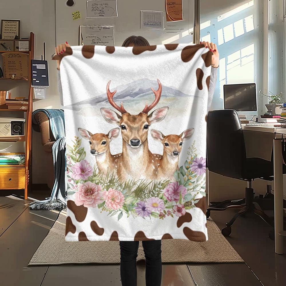 

1PC Animals and textures Print FlAannel Blanket, High quality Comfortable for All Seasons, Home Decor, Warmth and Comfort 80cm x 120cm