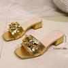 Fashion Summer Women High Heels Slippers Casual Open Toe Slippers Fashion Brand Sexy Sandals Luxury Party Banquet Shoes Slides Women