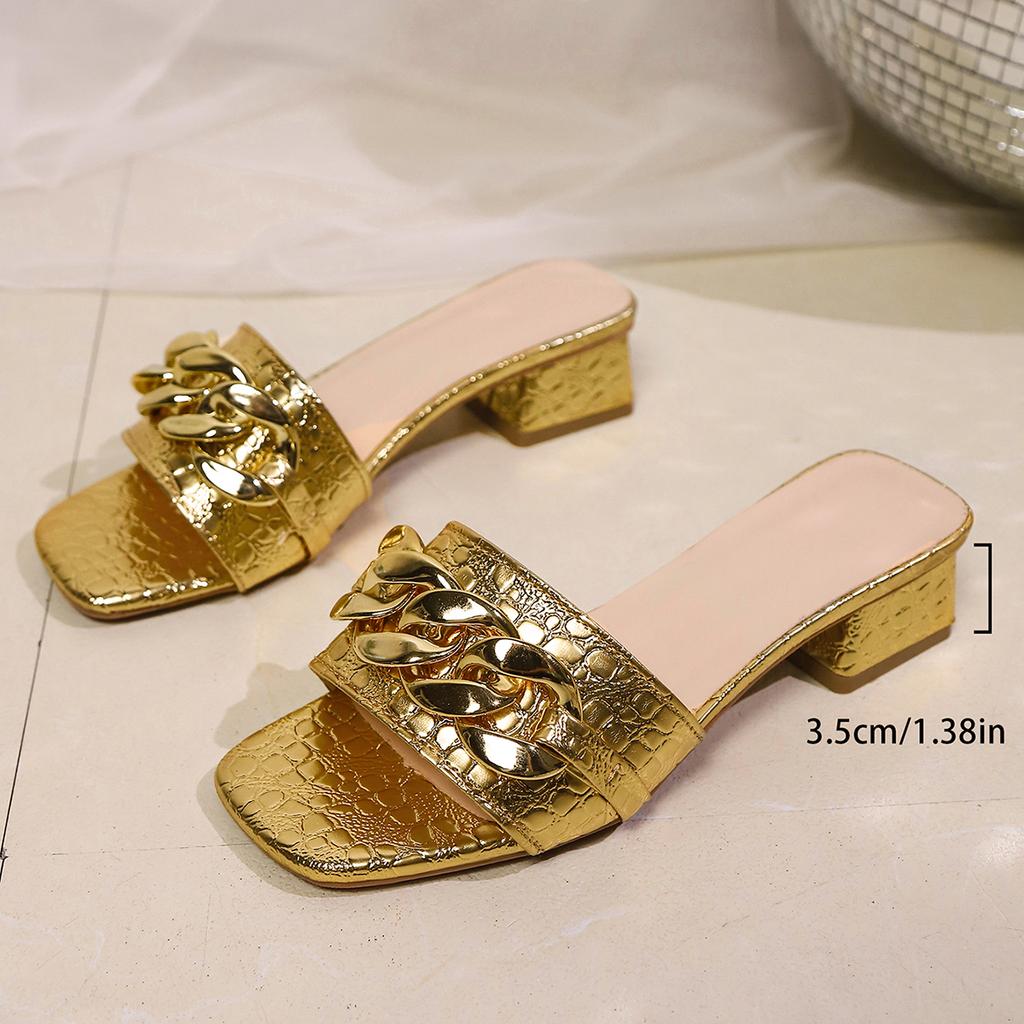Fashion Summer Women High Heels Slippers Casual Open Toe Slippers Fashion Brand Sexy Sandals Luxury Party Banquet Shoes Slides Women