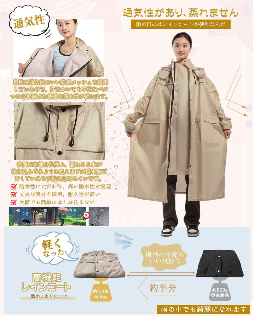 Raincoat for Bicycles Removable Raincoat for Backpack Poncho for Reflective Commuting To Work or Windproof and Comes with Storage Bag [Fipiifly]