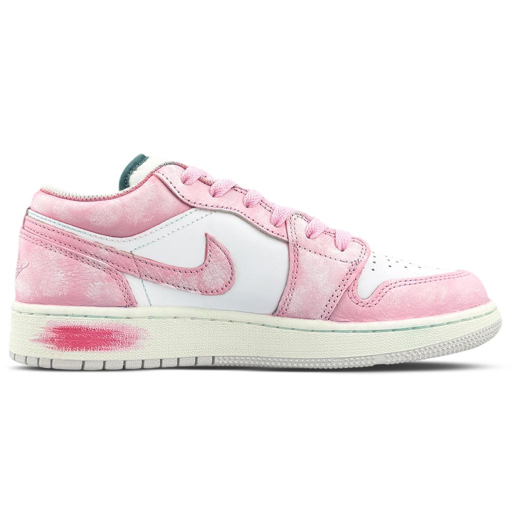 Jordan Air Jordan 1 Abrasion Resistant Low Top Vintage Basketball Shoes Unisex Cherry Blossom Pink FQ7687-300(Team1053-BOX)