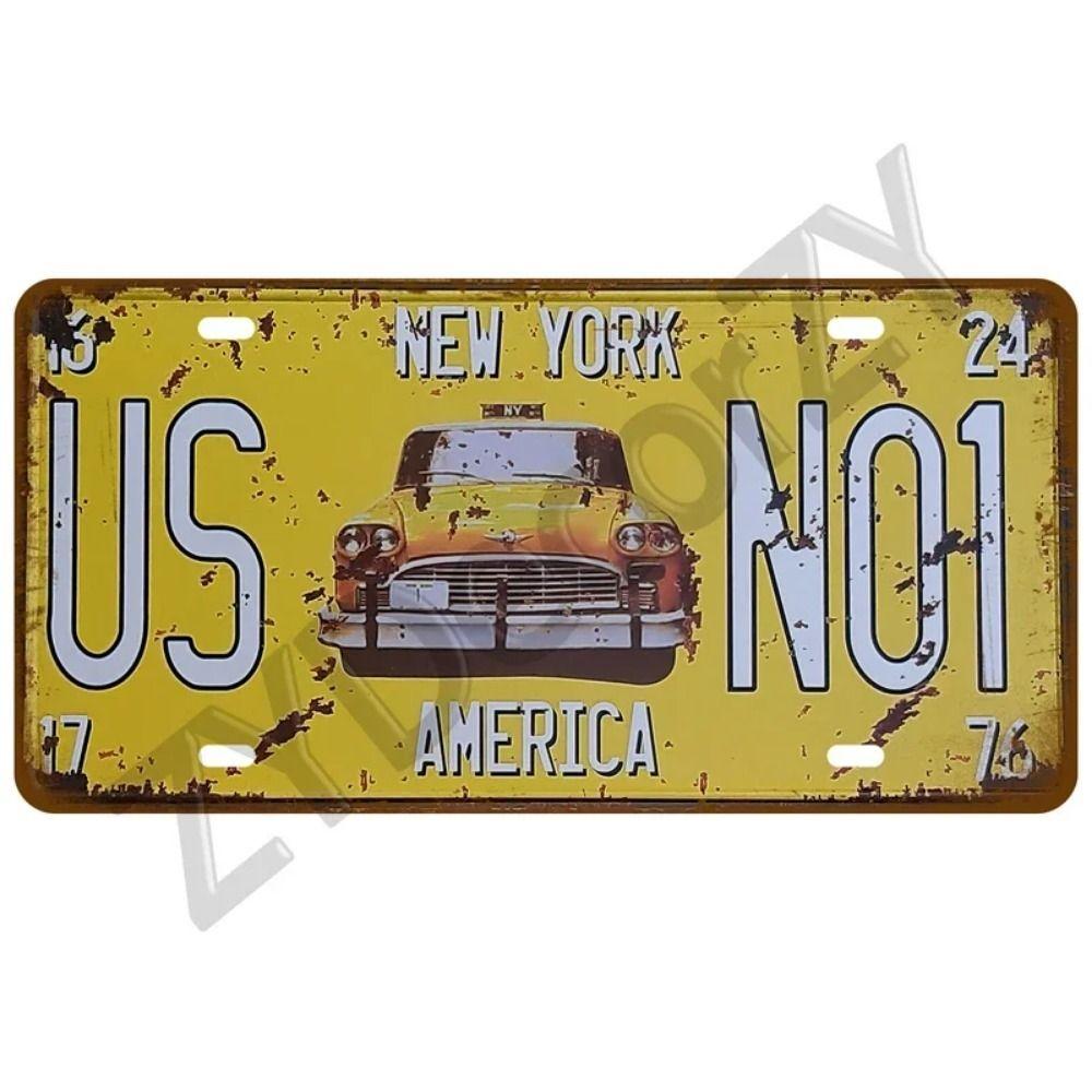 Vintage Route 66 Cars Metal Tin Sign Bar Club Tire Shop Decor