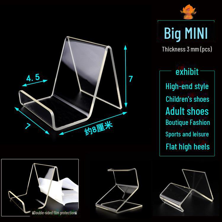 Transparent Acrylic Shoe Display Rack for Adult & Children's Shoes