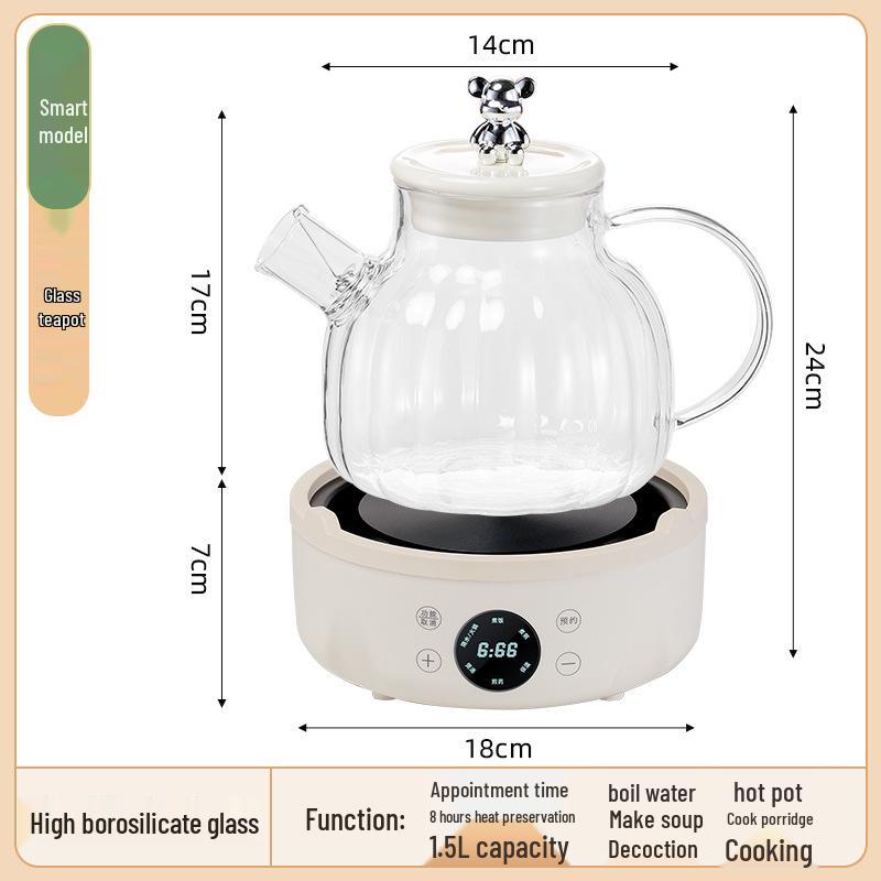 Health Pot: Multi-Function Electric Kettle for Chinese Medicine, Tea, Soup, and Porridge with Thickened Glass and Fully Automatic Features.