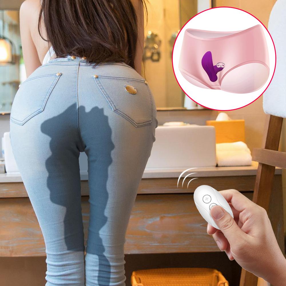 POMFW Wireless Remote Control G Spot Dildo Clitoris Stimulator Wearable Panty Vibrator Female Sex Toys Shop for Women Couples Adult 18