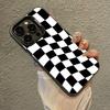 Twisted Checkerboard Hard Phone Case For IPhone 17 16 E 15 14 13 12 11 Pro Max Air 14 Plus Candy Matte Shockproof Back Cover