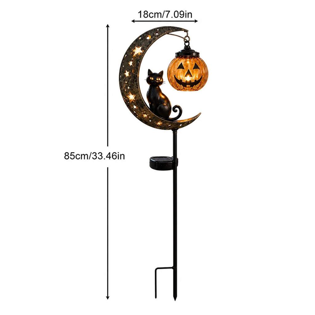 Halloween Gartenstablicht mit Kürbis-Mond-Design für Außendekoration