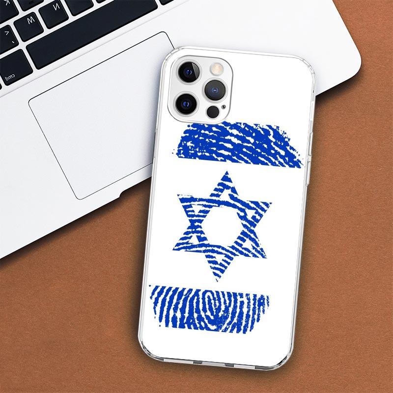 Pouzdro na telefon David s židovským symbolem hvězdy pro Apple iPhone 11 12 13 15 14 Pro 7 XR X XS Max 8 Plus + Mini SE s vlastním potiskem a měkkým krytem