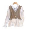 Plus Size Autumn 2026 Slimming Belly Concealing Two-Piece Shirt & Pants Set